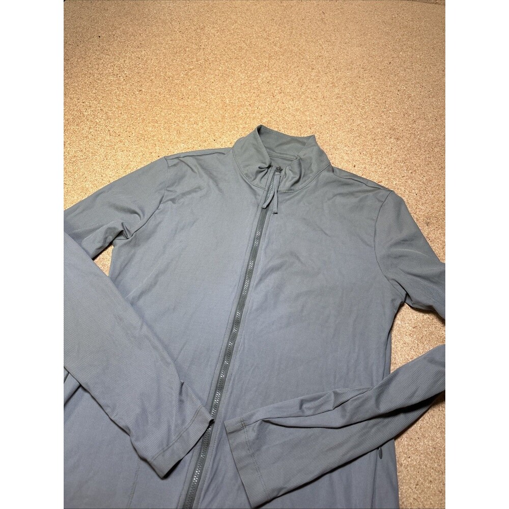 Carve Designs Lake Sunshirt Size M Women Gray Full Zip Stand Collar Pocket F2 - Picture 2 of 6